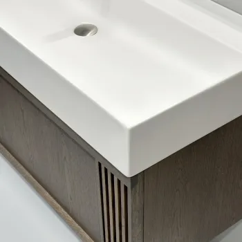 Vannas istabas skapītis Kame Sole 100cm 2 atvilknes, bez izlietnes, Smoked oak BU/10-3DR/N08-GR-SOL