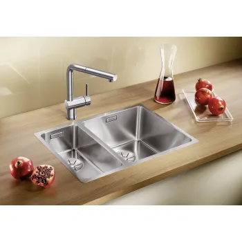 Virtuves izlietne Blanco Andano 340/180, 59x44 cm, nerūsējošais tērauds 522973