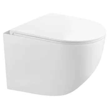 Tualetes poda komplekts Geberit Duofix ar podu Kielle Gaia Rimless ar Softclose vāku, Delta50 poga, Melna matēta 11CA5122B