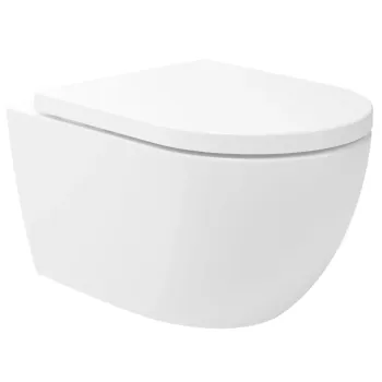 Tualetes poda komplekts Grohe Rapid SL ar Podu Kielle Oudee Vortex Rimless un SoftClose vāku, Skate Cosmopolitan poga, Balta 11BA3108