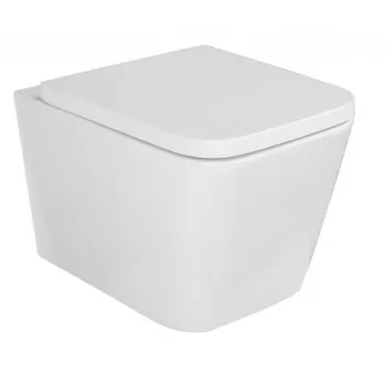 Tualetes poda komplekts Kielle Genesis ar podu Arkas Rimless un SoftClose vāku, Gemini IV pogu, Melna matēta 30505SS37