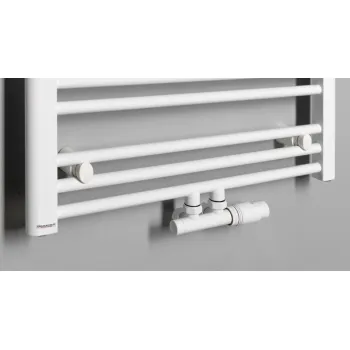 Dvieļu žāvētājs / Radiators Bruckner Albrecht 60x93cm, centrālais pieslēgums, balts 600.116.4