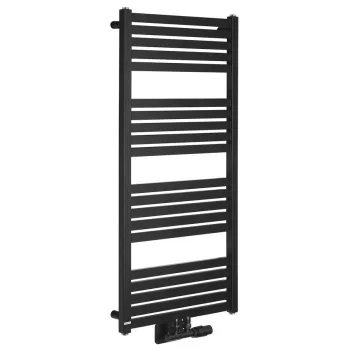 Dvieļu žāvētājs / Radiators Bruckner Grunt 105x50cm, centrālais pieslēgums, matēti melns 600.121.6
