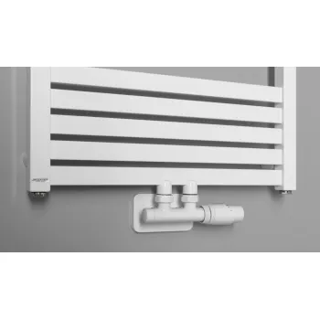 Dvieļu žāvētājs / Radiators Bruckner Grunt 133x50cm, centrālais pieslēgums, balts 600.122.4