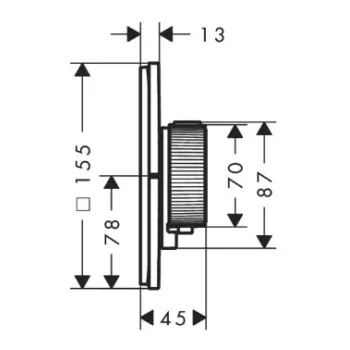 Vannas / Dušas maisītājs Axor ShowerSelect ID ar termostatu iebūvējams, hroms 36753000