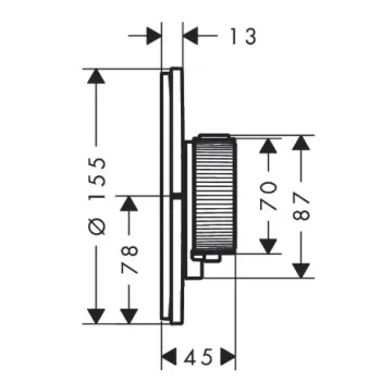 Vannas / Dušas maisītājs Axor ShowerSelect ID ar termostatu iebūvējams, pulēta zelta izskats 36751990