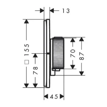 Vannas / Dušas maisītājs Axor ShowerSelect ID ar termostatu iebūvjams, hroms 36755000