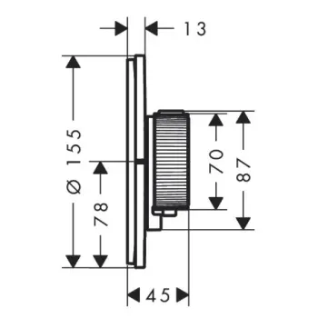 Vannas / Dušas maisītājs Axor ShowerSelect Iebūvējamais ar termostatu, birstēts melns hroms 36715340
