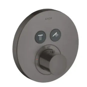 Vannas / Dušas maisītājs Axor ShowerSelect Iebūvējamais termostats, birstēts melns hroms 36723340