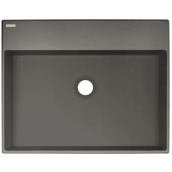Vannas istabas izlietne Deante CORREO granīta uz virsmas ANTHRACITE METALLIC 500x400mm Antarcīts
