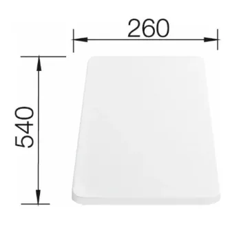 Virtuves Griešanas dēlis Blanco Lago 540x260 mm, balts 210521