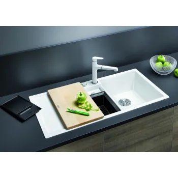 Virtuves izlietne Blanco Collectis 6 Silgranīta, 100x51 cm, ar piederumiem, InFino, balts 523348