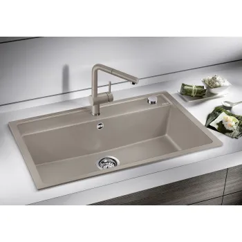Virtuves izlietne Blanco Dalago 8 Silgranita, 82x51 cm, ar notekas vadību, tartufo 517323
