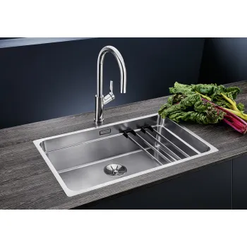Virtuves izlietne Blanco ETAGON 700-IF, 74x44 cm, ar piederumiem, InFino, nerūsējošais tērauds 524272
