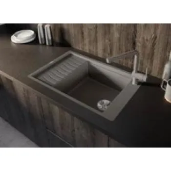 Virtuves izlietne Blanco Elon XL 6 Silgranīta, 77x49 cm, ar notekas kontroli un aksesuāriem, melna 525884