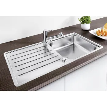 Virtuves izlietne Blanco Lantos XL 6, 100x50 cm, ar notekas kontroli, pulēts nerūsējošais tērauds 519709