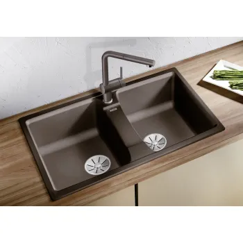Virtuves izlietne Blanco Lexa 8 - Silgranīta, 78x50 cm, melna 525906