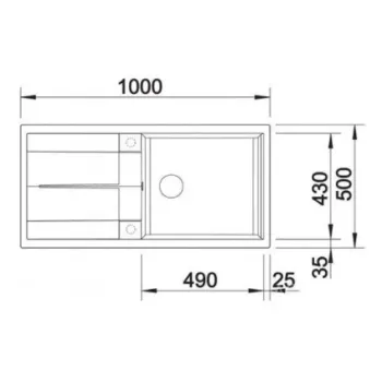 Virtuves izlietne Blanco Metra XL 6 izlietne, 100x50 cm, melna 525930