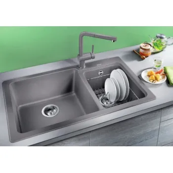 Virtuves izlietne Blanco Naya 8 Silgranīta, 82x50 cm, melna 525944