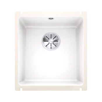 Virtuves izlietne Blanco Subline 375 Keramika, pabūvējamā, 41x46 cm, spīdīgi balta 523726