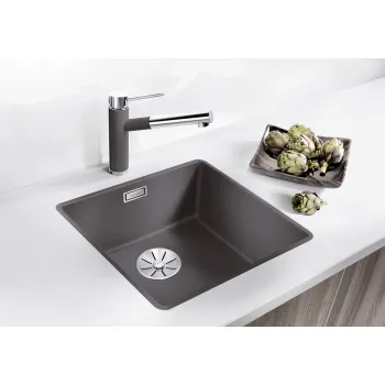 Virtuves izlietne Blanco Subline 400 Silgranīta, 43x43 cm, melna 525988