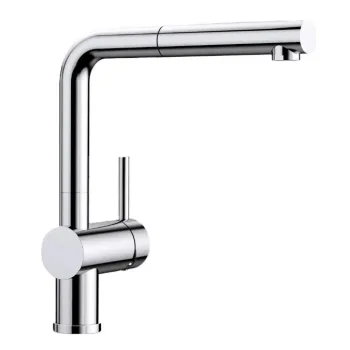 Virtuves izlietnes maisītājs Blanco Linus S ar izvelkamu snīpi, ECO, hroms 528152