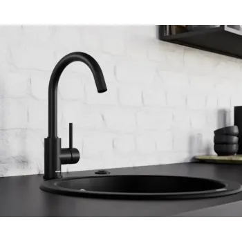 Virtuves izlietnes maisītājs Blanco Mida, ECO, matēti melns 528156