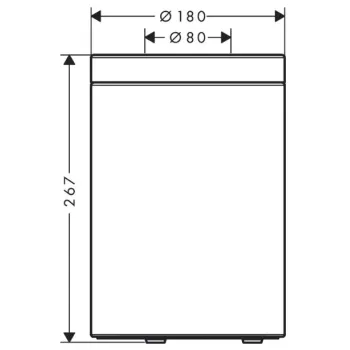 Atkritumu tvertne Axor Universal Circular 5 l, birstēts niķelis 42872820