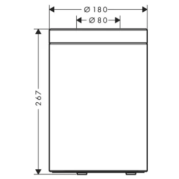 Atkritumu tvertne Axor Universal Circular 5 l, matēti melna 42872670
