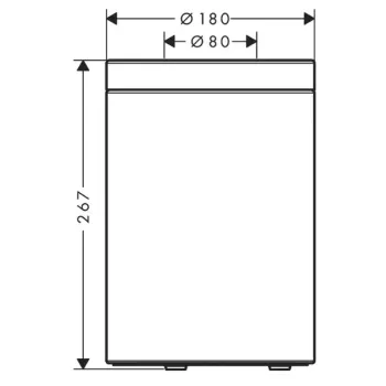 Atkritumu tvertne Axor Universal Circular 5 l, pulēta zelta krāsa 42872990