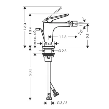 Bidē maisītājs AXOR Citterio C, birstēta bronza 49211140