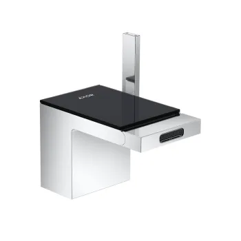 Bidē maisītājs AXOR MyEdition ar Push-Open snīpi, hroms/melns stikls 47210600