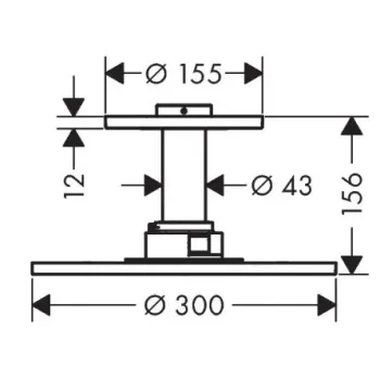 Dušas galva Axor ShowerSolutions, diametrs 30 cm, 2 plūsmas veidi, pulēts niķelis 35304820