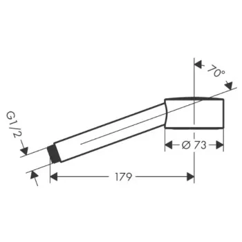 Dušas klausule Axor One, EcoSmart, pulēta bronza 48651140
