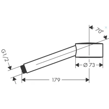 Dušas klausule Axor One, matēti melna 48651670