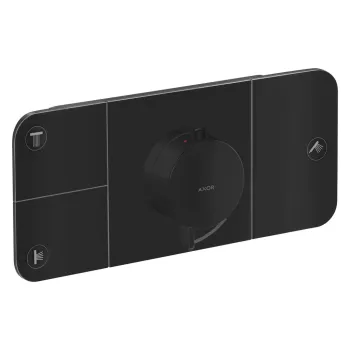 Dušas maisītājs AXOR One ar termostatu iebūvējams zem virsmas, matēti melns