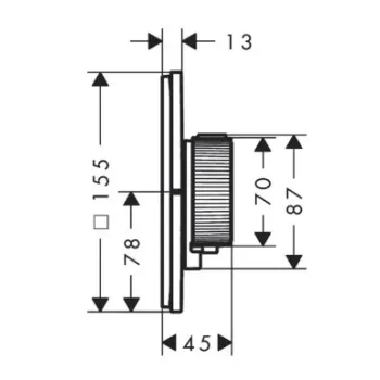 Dušas maisītājs AXOR ShowerSelect ID ar termostatu iebūvējams, HighFlow, birstēts melns hroms