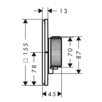 Dušas maisītājs AXOR ShowerSelect ID ar termostatu iebūvējams, HighFlow, birstēts melns hroms