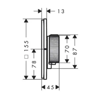 Dušas maisītājs AXOR ShowerSelect ID ar termostatu iebūvējams, HighFlow, hroms 36774000