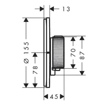 Dušas maisītājs AXOR ShowerSelect ID ar termostatu iebūvējams, HighFlow, hroms