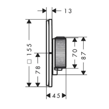 Dušas maisītājs AXOR ShowerSelect ID ar termostatu iebūvējams, HighFlow, hroms