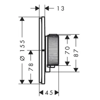 Dušas maisītājs AXOR ShowerSelect ID ar termostatu iebūvējams, HighFlow, hroms