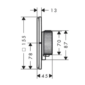 Dušas maisītājs AXOR ShowerSelect ID ar termostatu iebūvējams, HighFlow, hroms