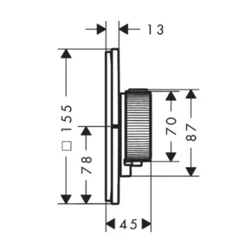 Dušas maisītājs AXOR ShowerSelect ID ar termostatu iebūvējams, HighFlow, hroms