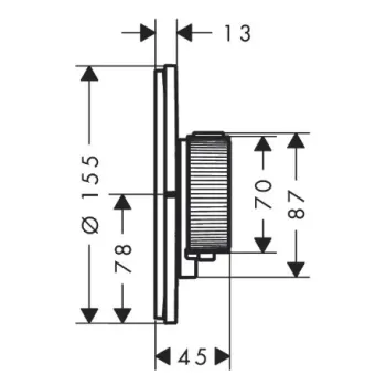 Dušas maisītājs AXOR ShowerSelect ID ar termostatu iebūvējams, HighFlow, matēti balts
