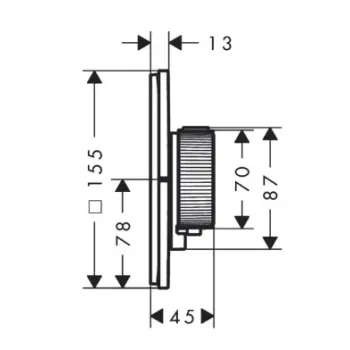Dušas maisītājs AXOR ShowerSelect ID ar termostatu iebūvējams, HighFlow, matēti melns