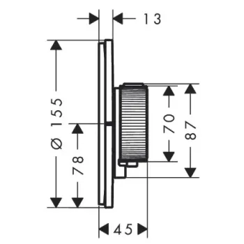 Dušas maisītājs AXOR ShowerSelect ID ar termostatu iebūvējams, HighFlow, pulēta bronza