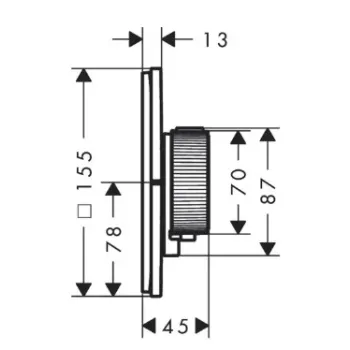 Dušas maisītājs AXOR ShowerSelect ID ar termostatu iebūvējams, HighFlow, pulēta bronza