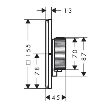Dušas maisītājs AXOR ShowerSelect ID ar termostatu iebūvējams, HighFlow, pulēta zelta izskats