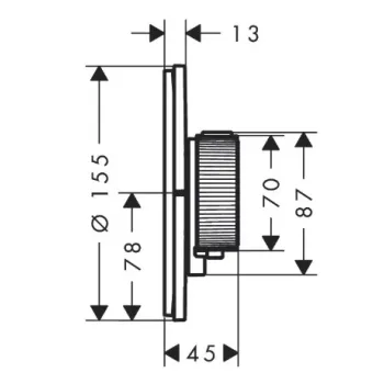 Dušas maisītājs AXOR ShowerSelect ID ar termostatu iebūvējams, HighFlow, pulēta zelta izskats